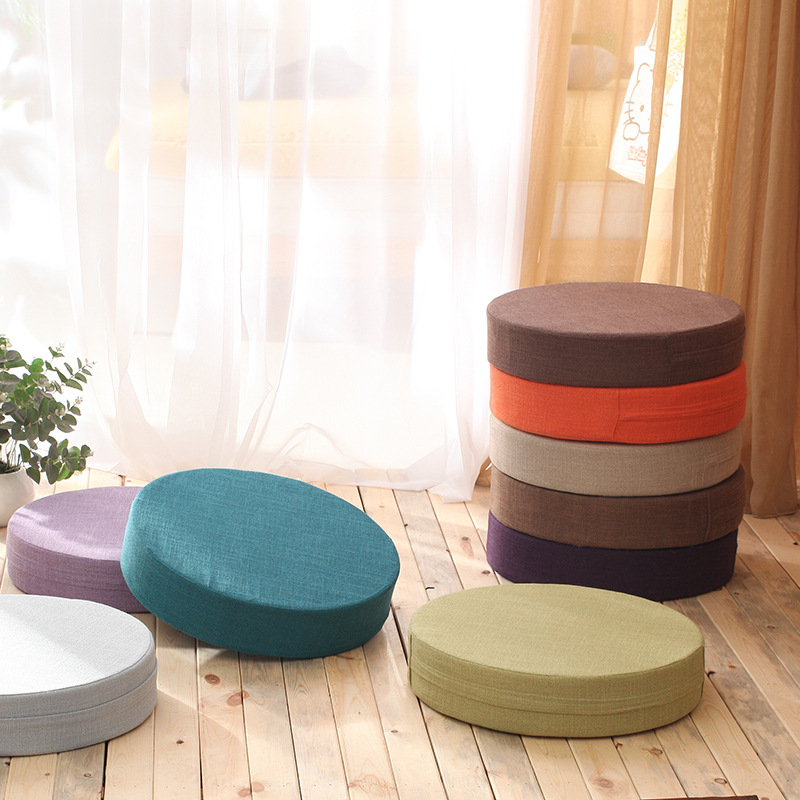Meditation Cushion Zafu - 40x6cm Linen Tatami Meditation Cushion Sturdy