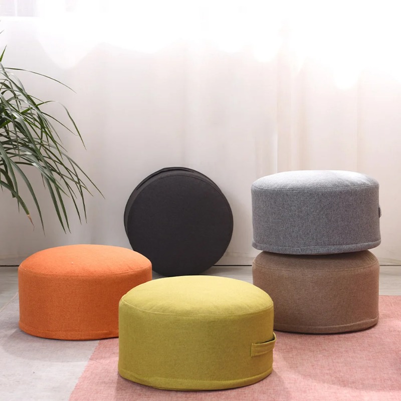Meditation Cushion Zafu - Floor Sitting Cushion Footstool, Round Seating