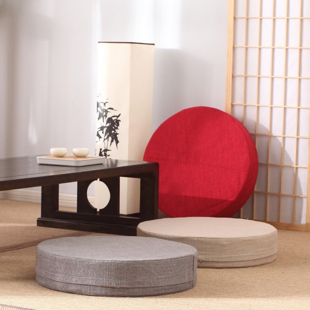 Meditation Cushion Zafu - New 40x6cm Tatami Meditation Cushion Round