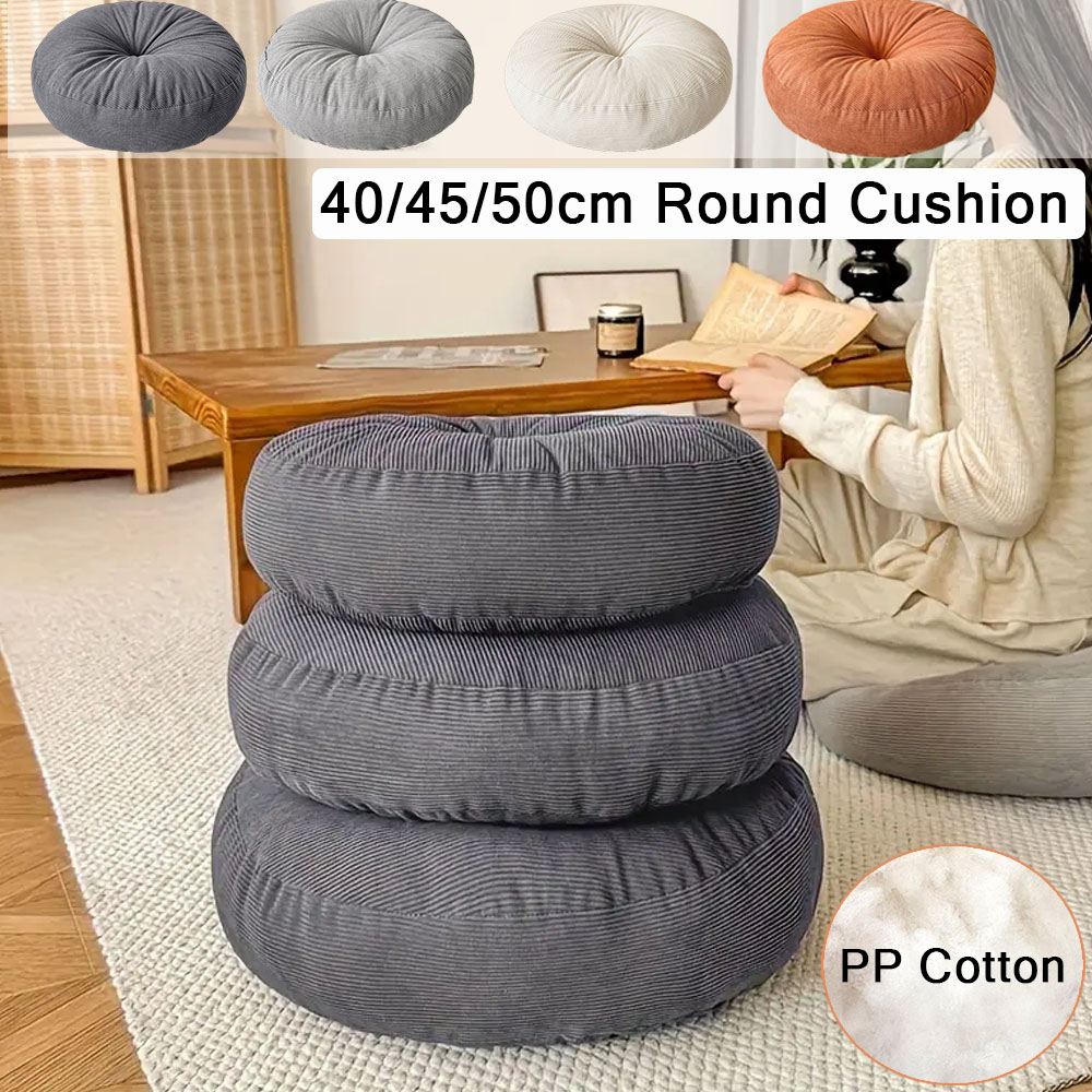 Meditation Cushion Zafu - Modern Style Thick Corduroy Ultra-Soft Round