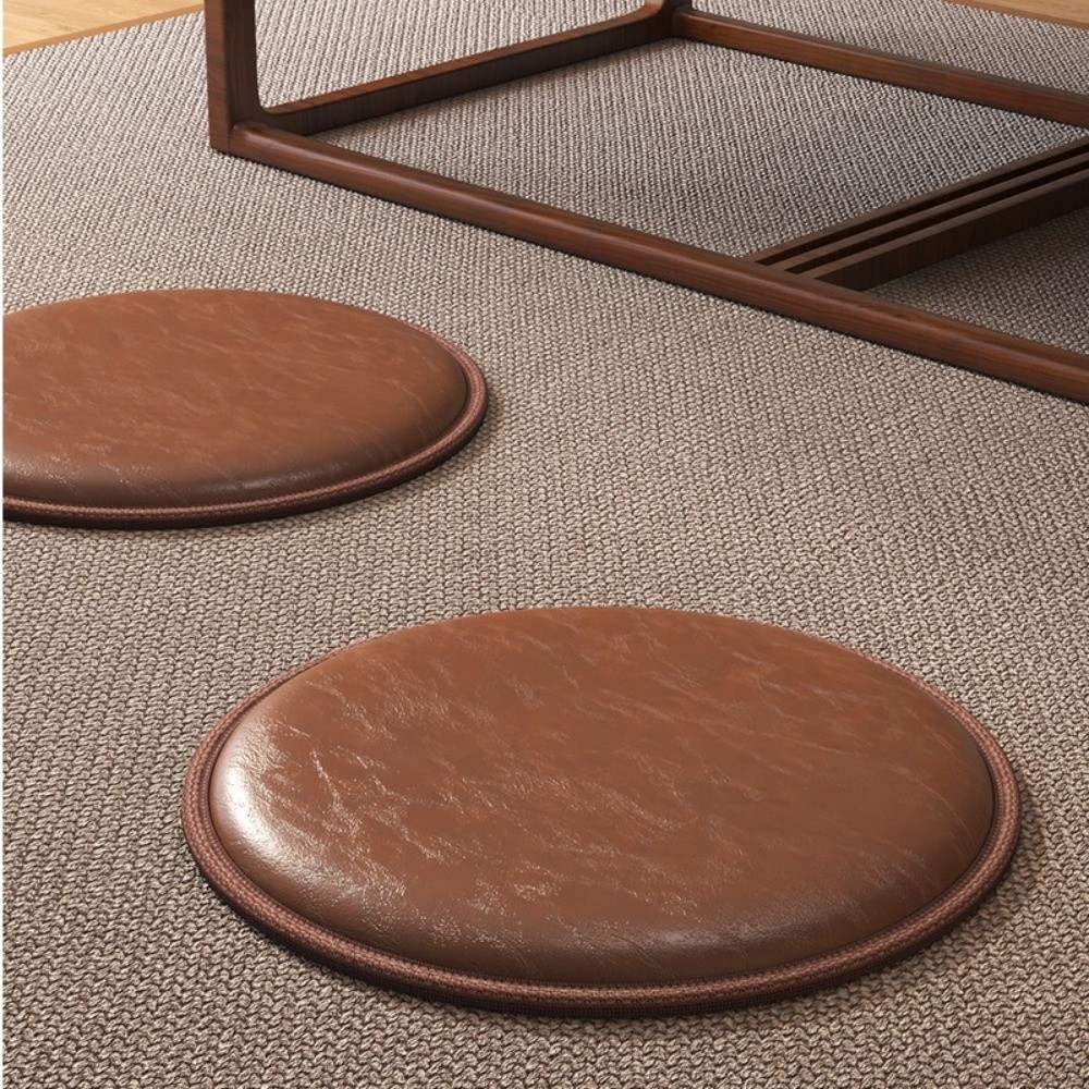 Meditation Cushion Zafu - Zafu Thick Leather Cushion Soft Non-Slip