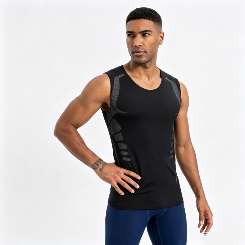 Health Wellness And Fitness - New Mans Compression Tank Top Men