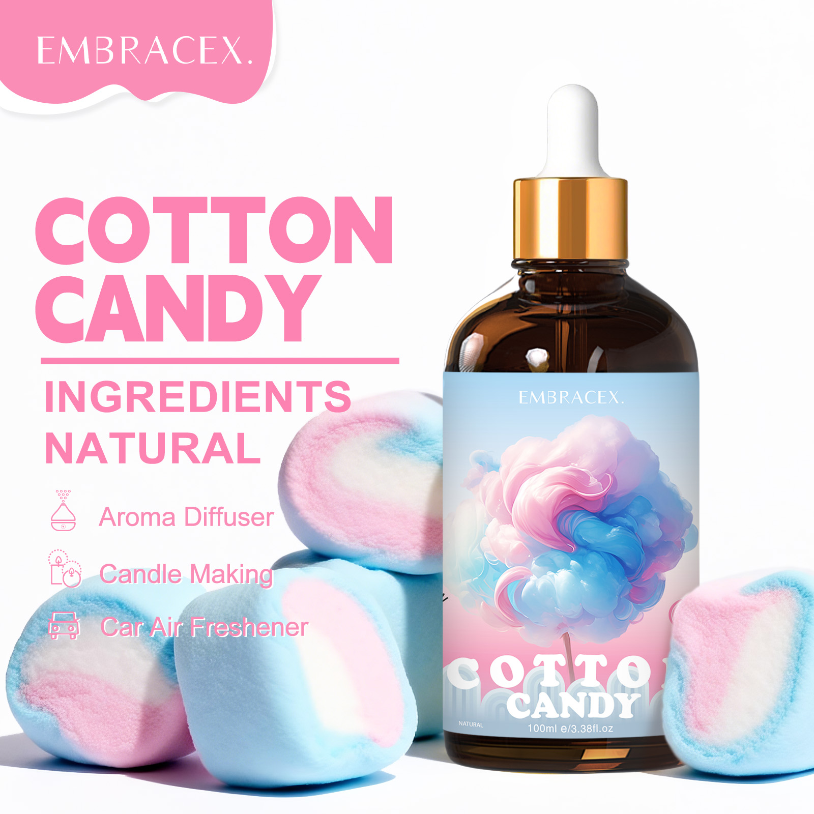 100ml Cotton Candy Essential O - Aromatherapy Diffuser ulasan dan harga