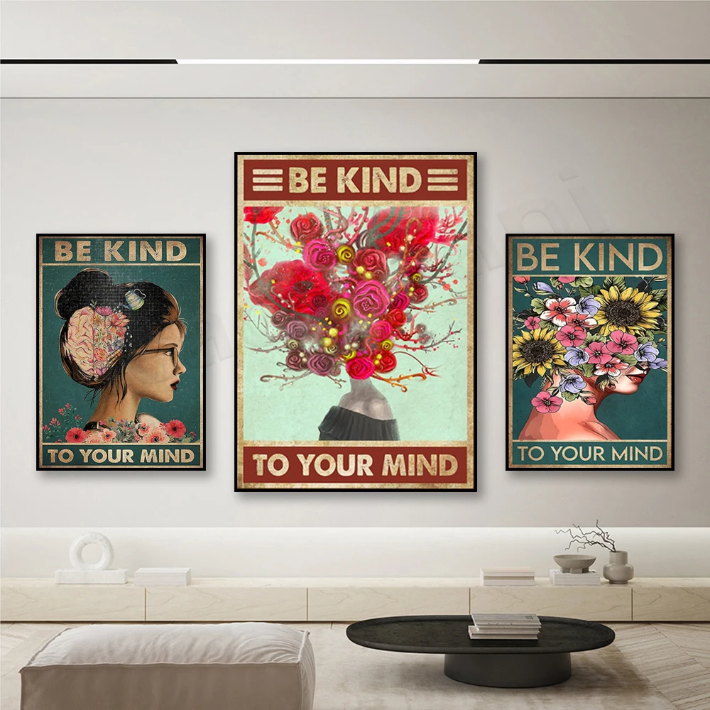 Treat your mind well: Women's  - Health Wellness Poster ulasan dan harga