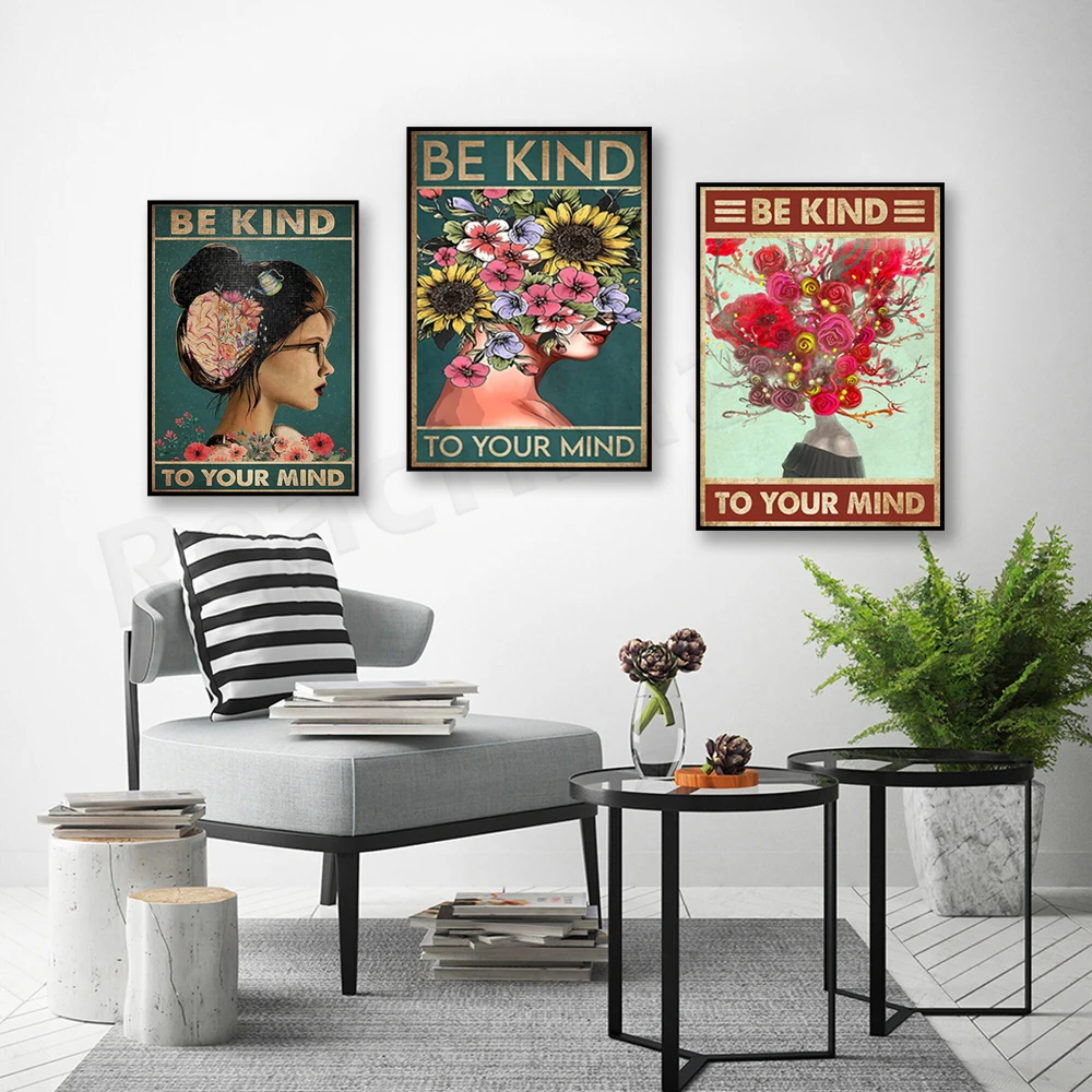 Treat your mind well: Women's  - Health Wellness Poster ulasan dan harga