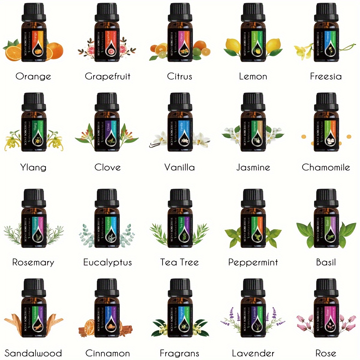 20pcs/set Essential Oil Set La - Aromatherapy Diffuser ulasan dan harga