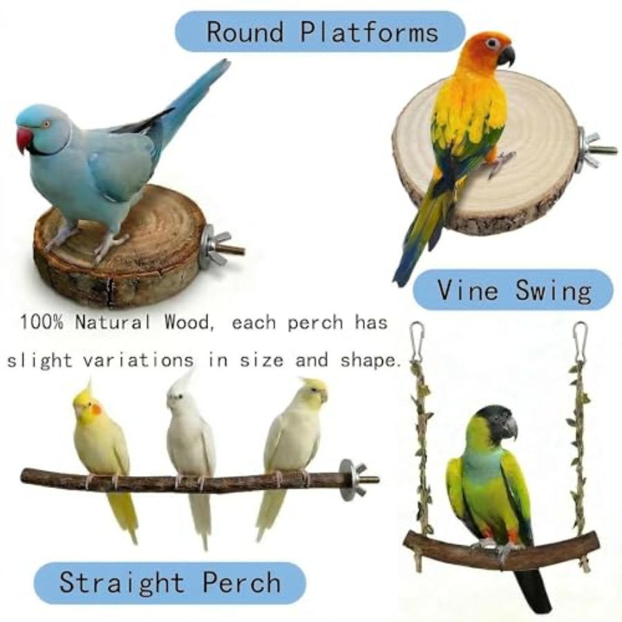 8PCS natural wood bird perches - Health & Wellness Kuala Lumpur ulasan dan harga