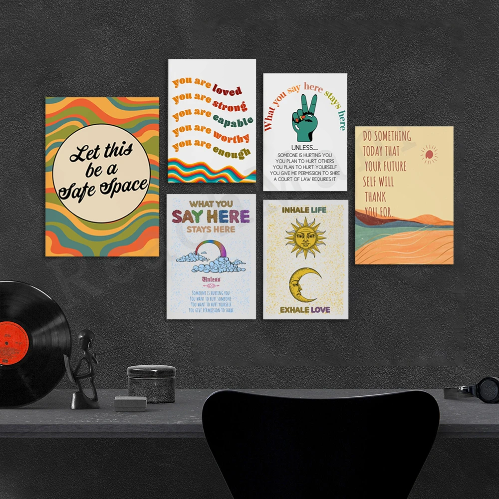 Self Care Mental Health Therap - Health Wellness Poster ulasan dan harga