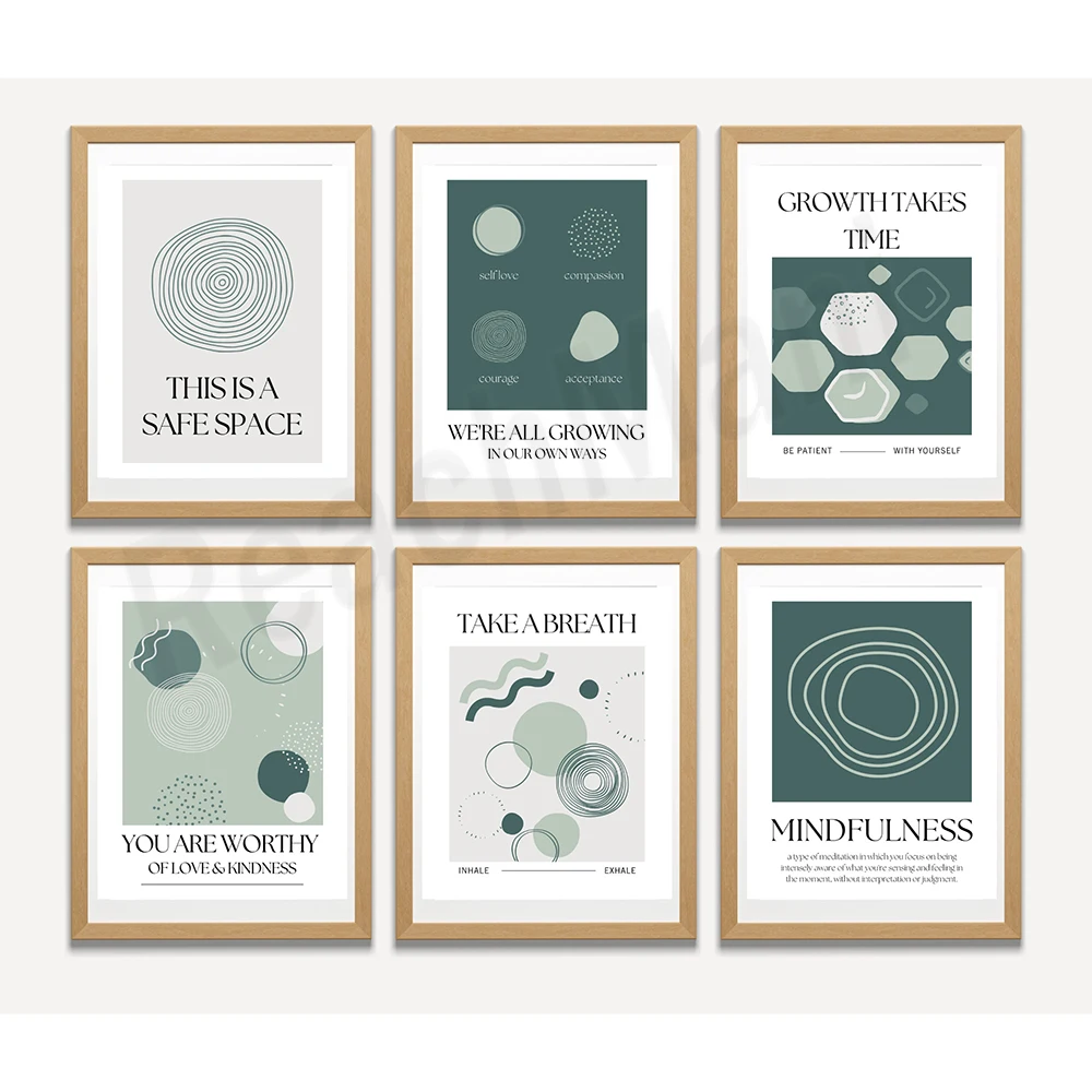 Mindfulness print, it's a safe - Health Wellness Poster ulasan dan harga
